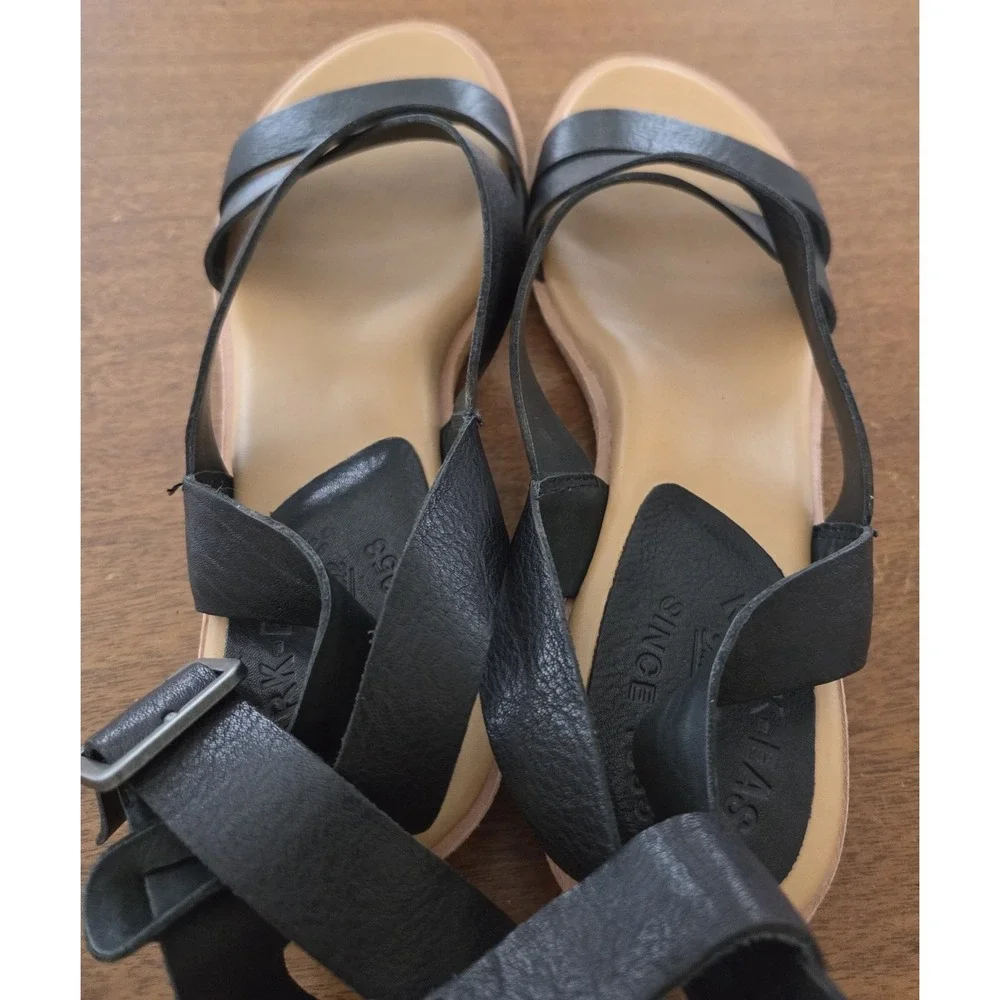Cork Ease Marianna Ankle Strap Sandals Sz 10 Black‎